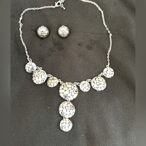 Snake Print Earrings and Necklace Set